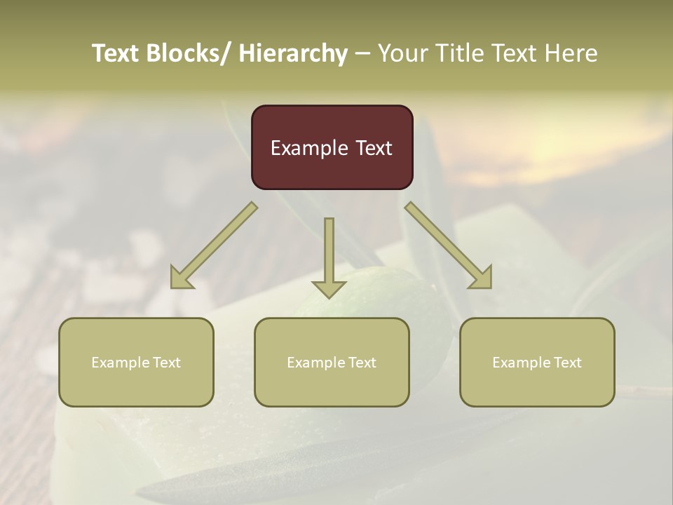 A Piece Of Soap With A Green Olive On It PowerPoint Template