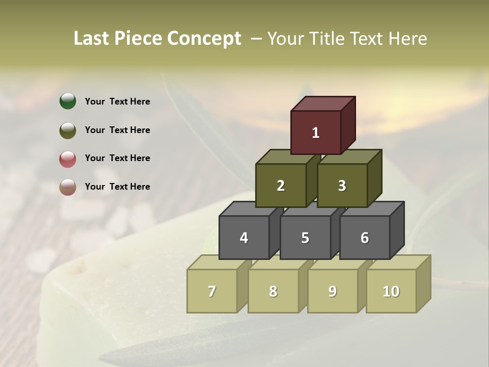 A Piece Of Soap With A Green Olive On It PowerPoint Template