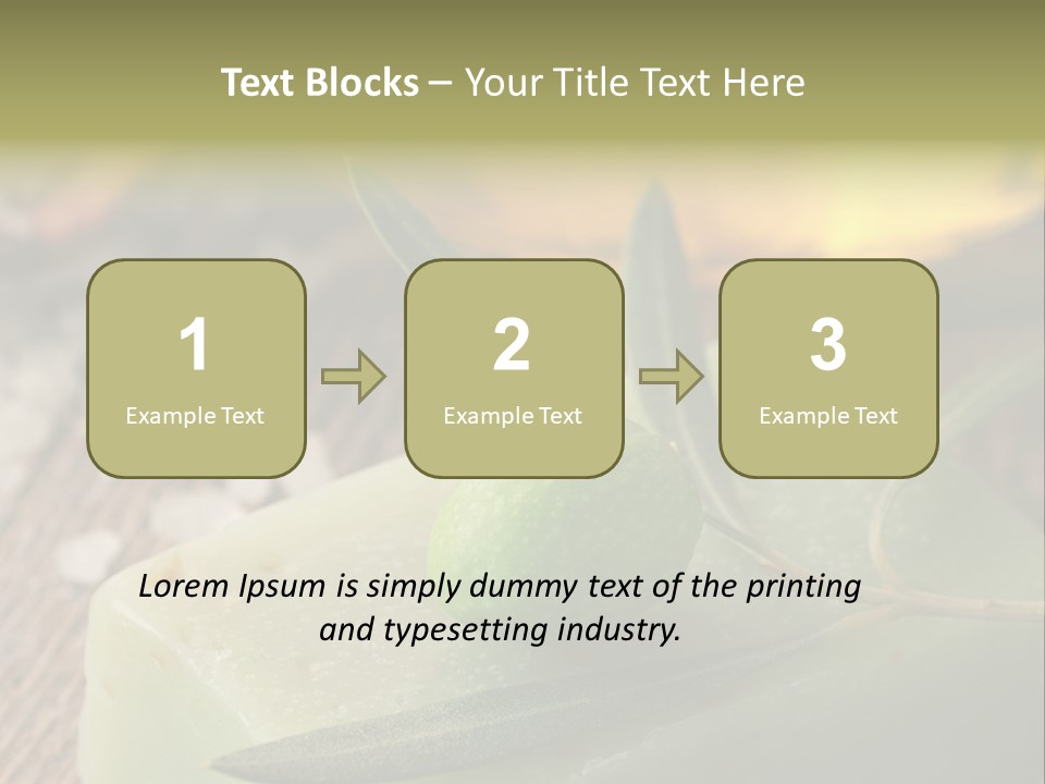 A Piece Of Soap With A Green Olive On It PowerPoint Template