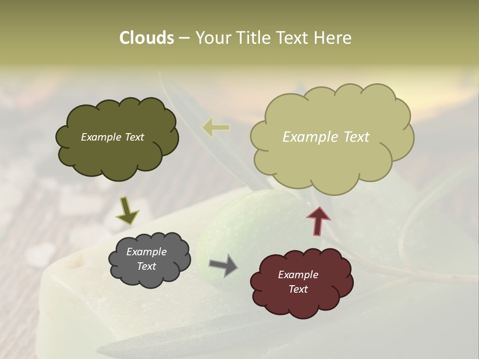 A Piece Of Soap With A Green Olive On It PowerPoint Template