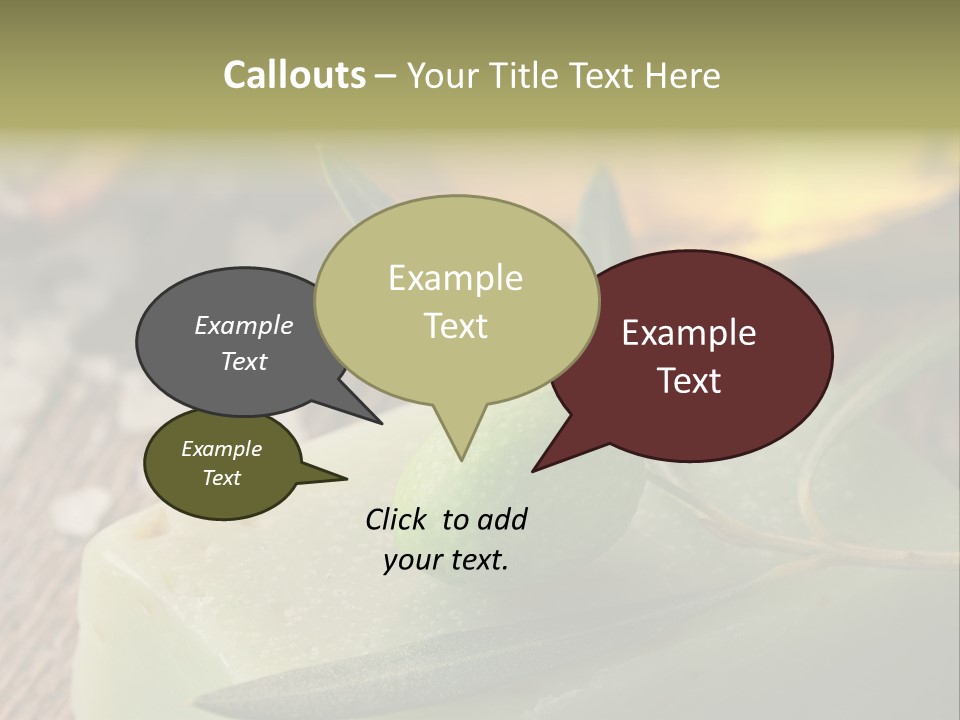 A Piece Of Soap With A Green Olive On It PowerPoint Template