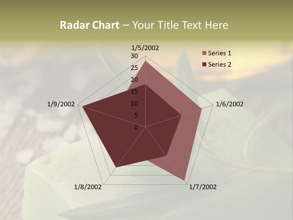 A Piece Of Soap With A Green Olive On It PowerPoint Template