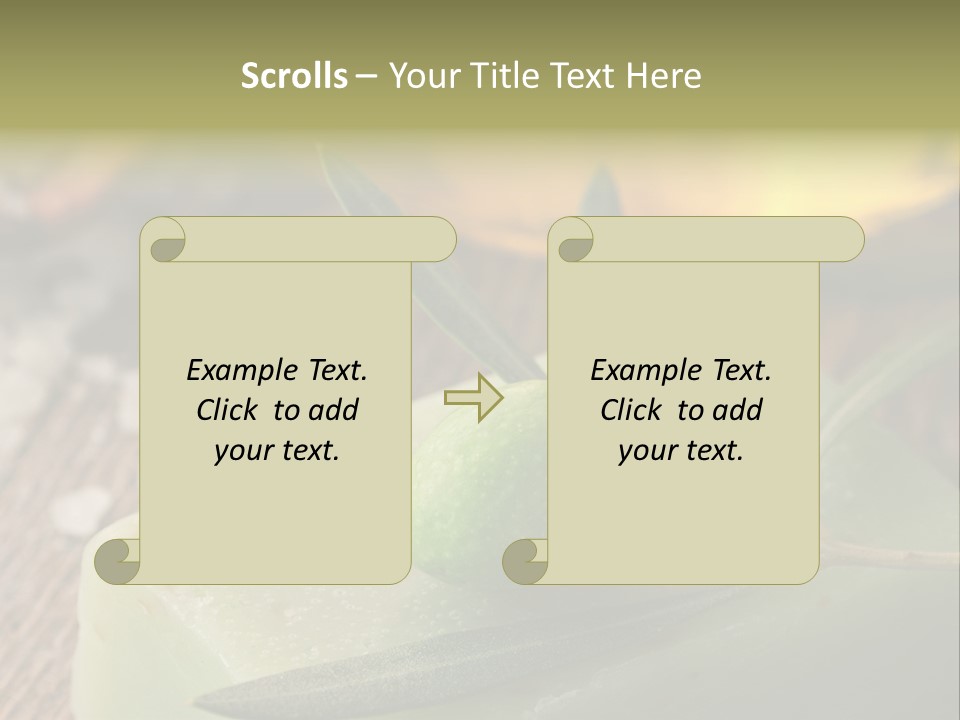 A Piece Of Soap With A Green Olive On It PowerPoint Template