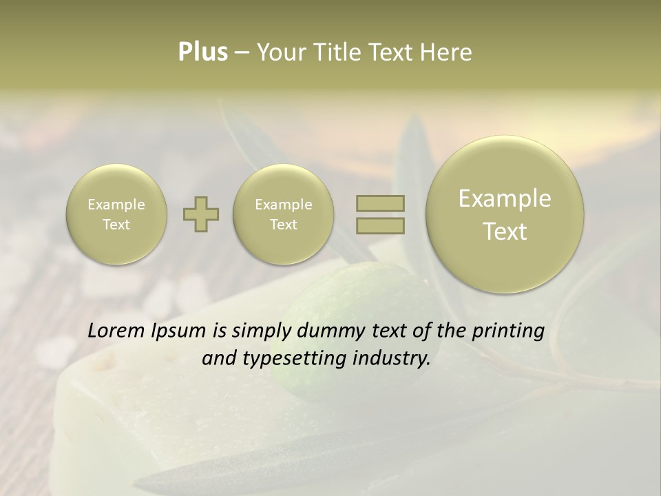 A Piece Of Soap With A Green Olive On It PowerPoint Template