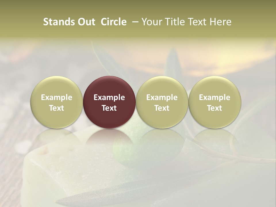 A Piece Of Soap With A Green Olive On It PowerPoint Template
