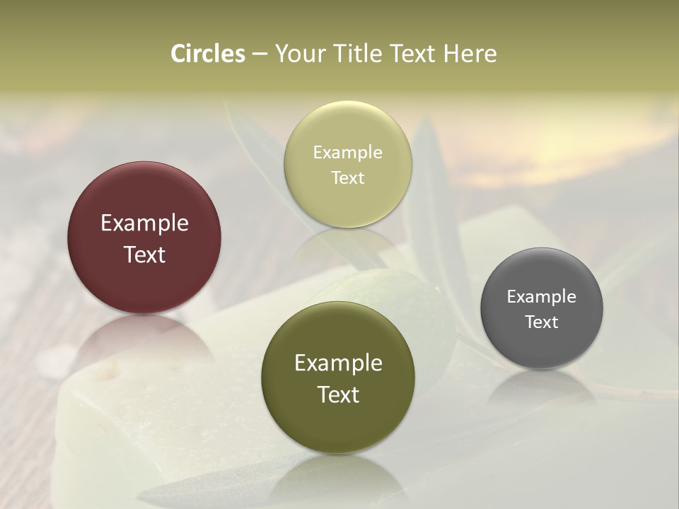 A Piece Of Soap With A Green Olive On It PowerPoint Template