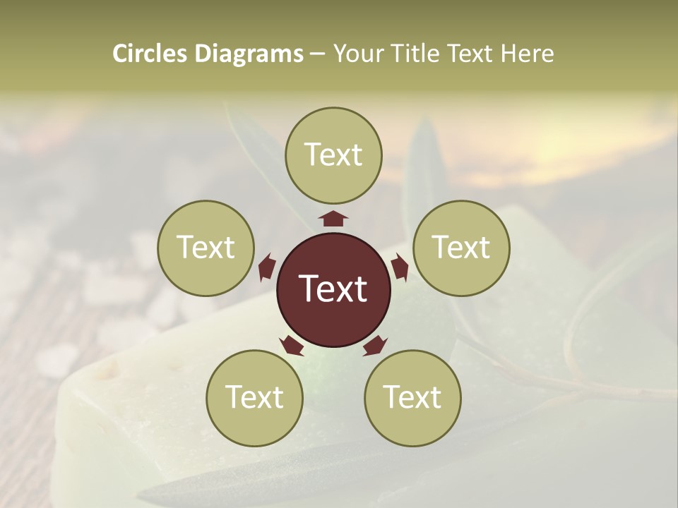 A Piece Of Soap With A Green Olive On It PowerPoint Template