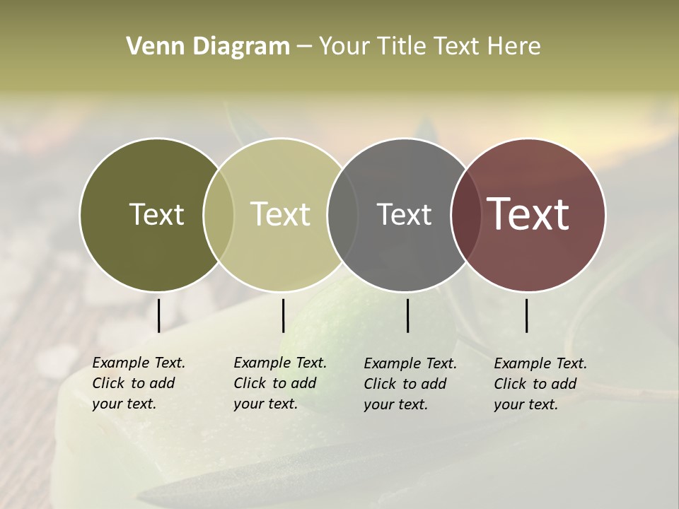 A Piece Of Soap With A Green Olive On It PowerPoint Template