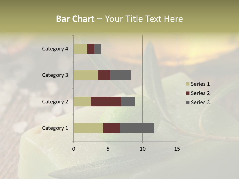 A Piece Of Soap With A Green Olive On It PowerPoint Template