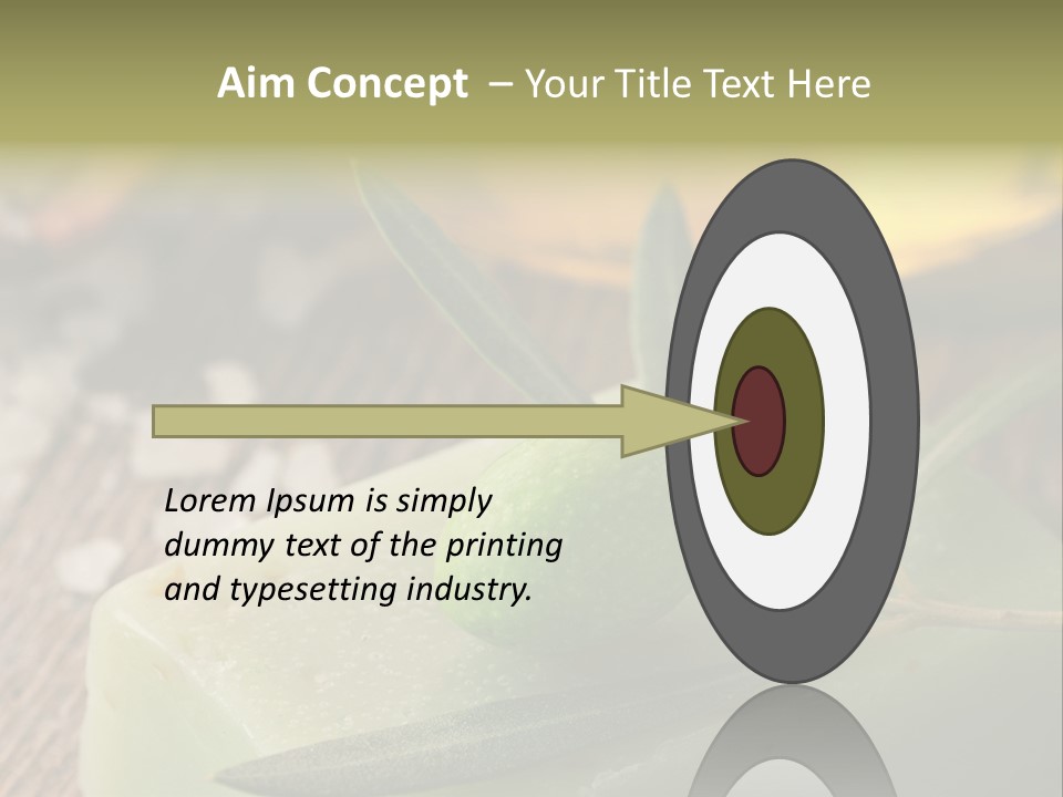 A Piece Of Soap With A Green Olive On It PowerPoint Template