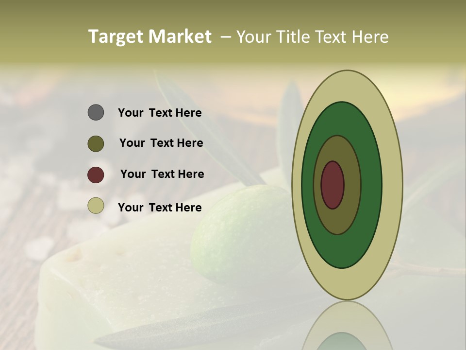 A Piece Of Soap With A Green Olive On It PowerPoint Template