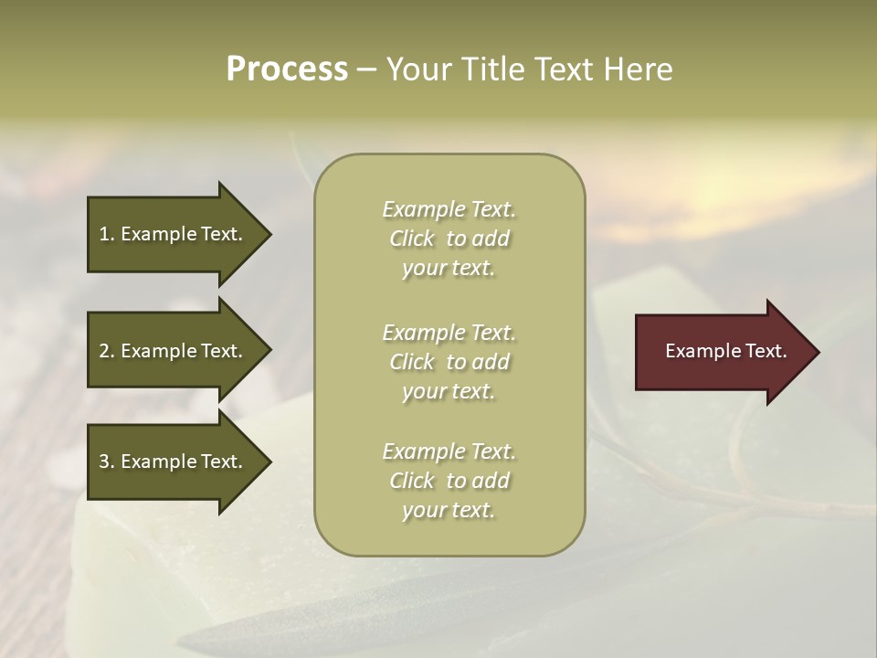 A Piece Of Soap With A Green Olive On It PowerPoint Template