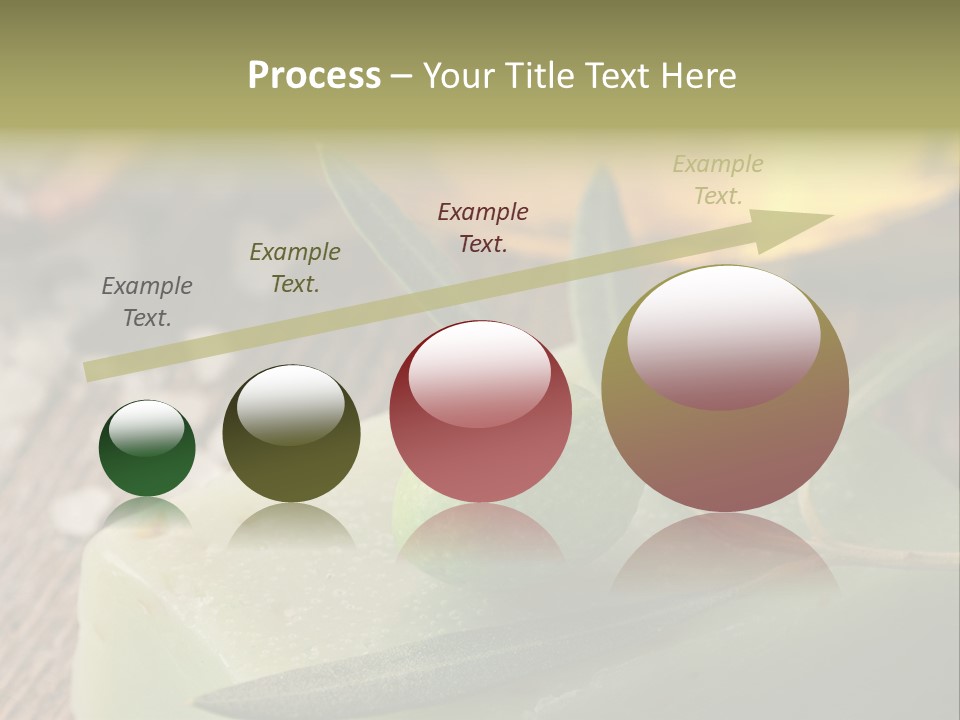 A Piece Of Soap With A Green Olive On It PowerPoint Template