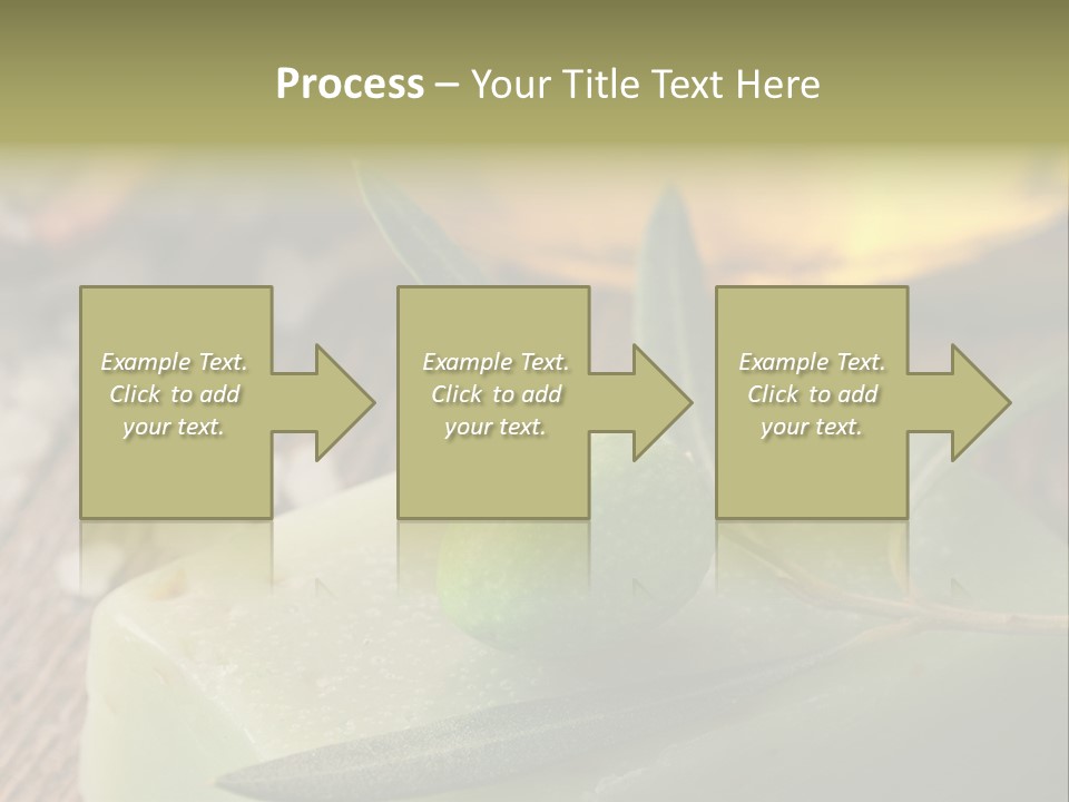A Piece Of Soap With A Green Olive On It PowerPoint Template