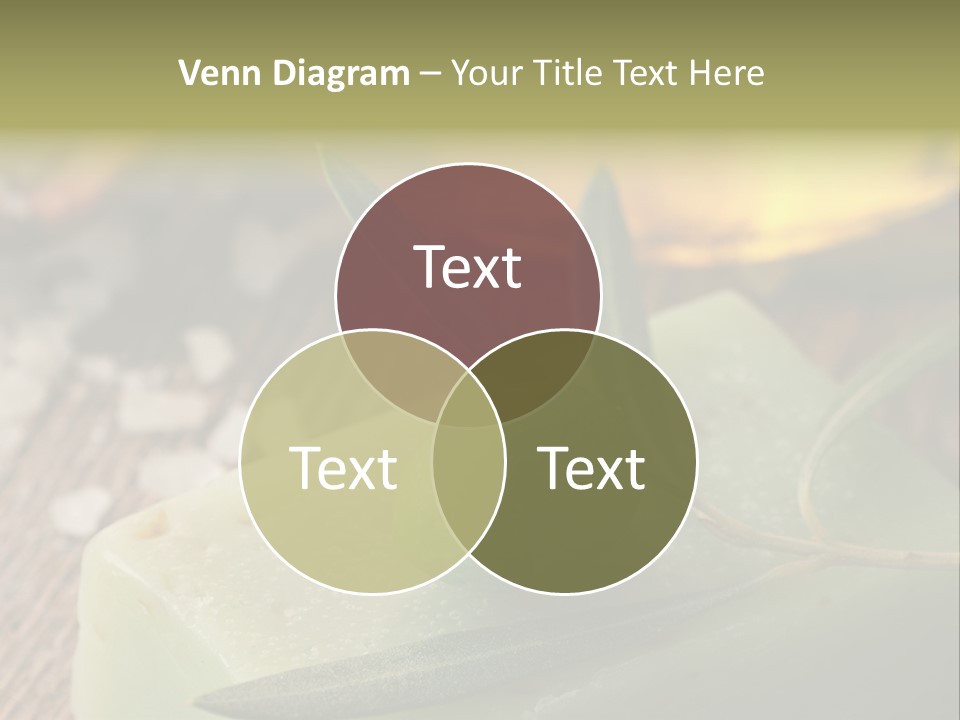 A Piece Of Soap With A Green Olive On It PowerPoint Template