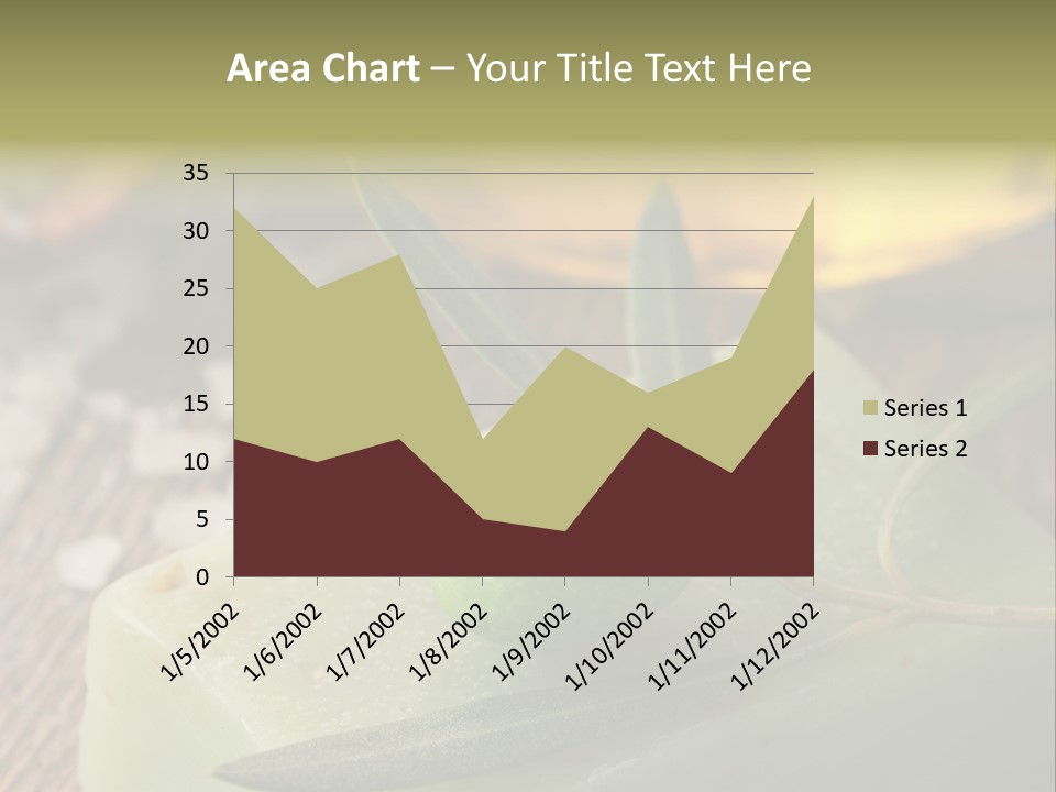 A Piece Of Soap With A Green Olive On It PowerPoint Template