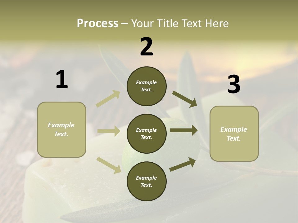 A Piece Of Soap With A Green Olive On It PowerPoint Template