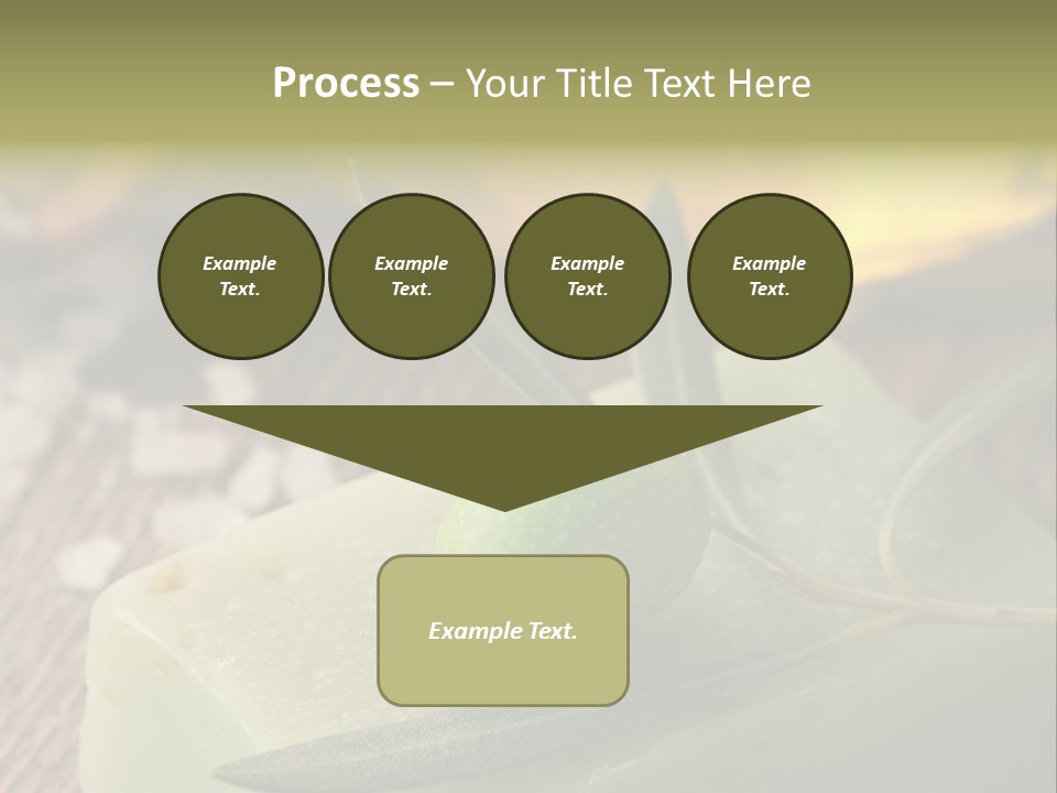 A Piece Of Soap With A Green Olive On It PowerPoint Template