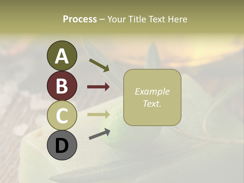 A Piece Of Soap With A Green Olive On It PowerPoint Template