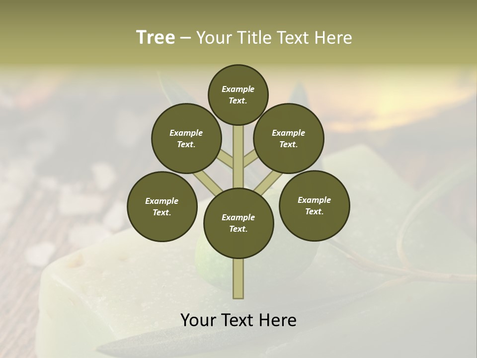 A Piece Of Soap With A Green Olive On It PowerPoint Template