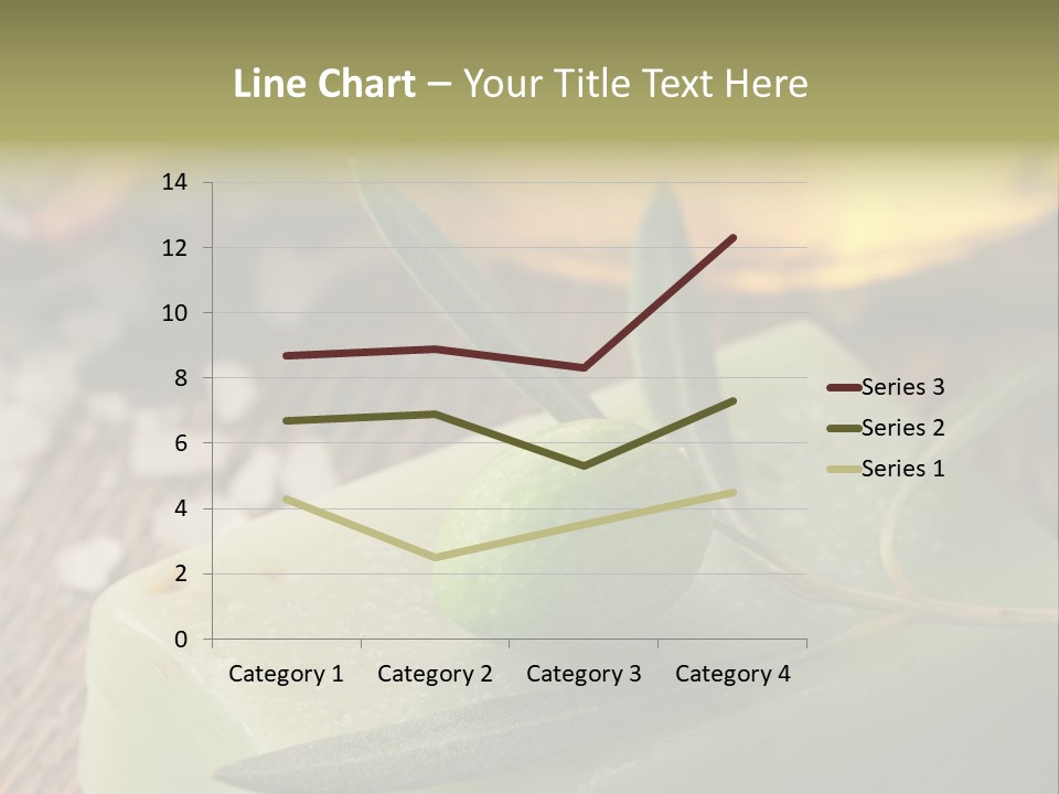 A Piece Of Soap With A Green Olive On It PowerPoint Template