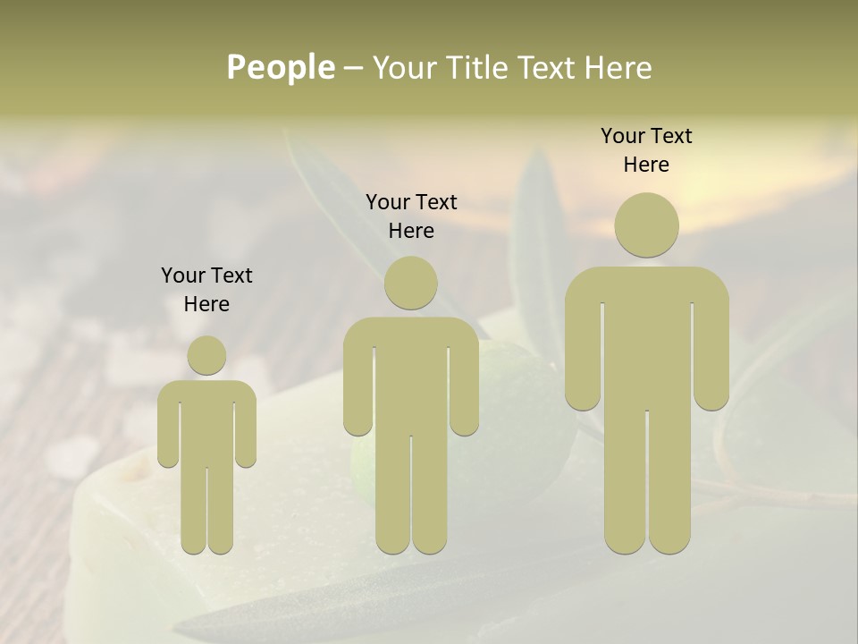 A Piece Of Soap With A Green Olive On It PowerPoint Template