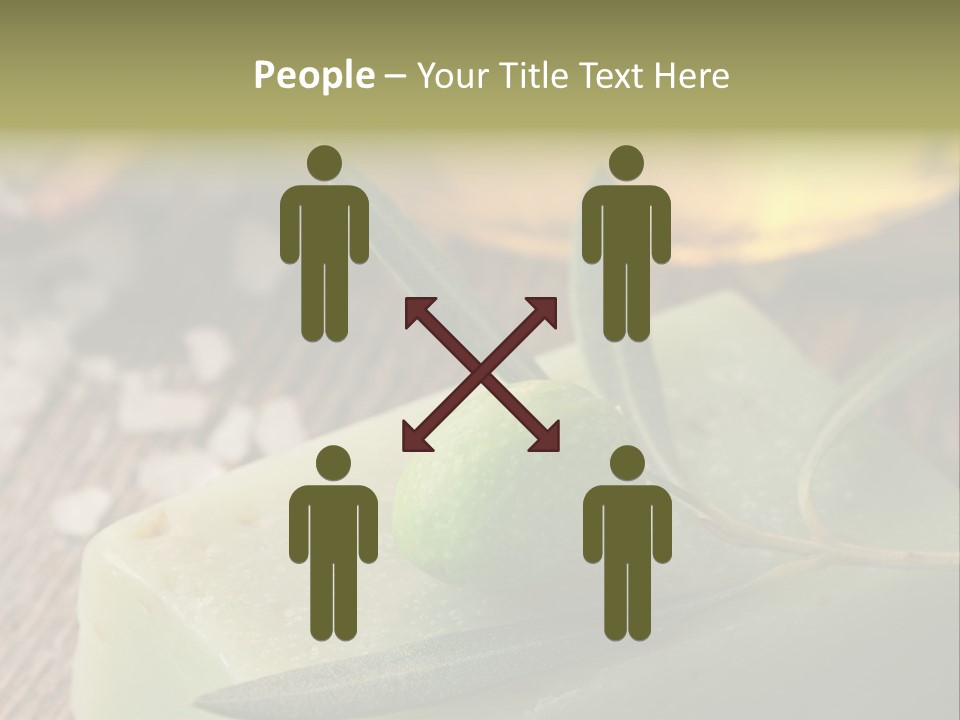 A Piece Of Soap With A Green Olive On It PowerPoint Template