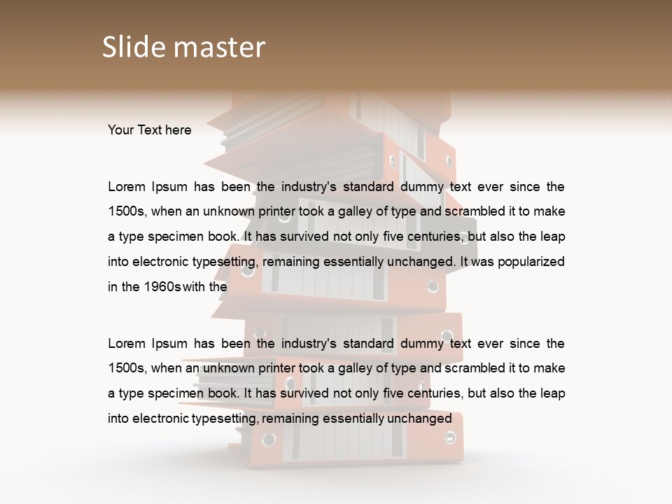 Report Organize Stationary PowerPoint Template