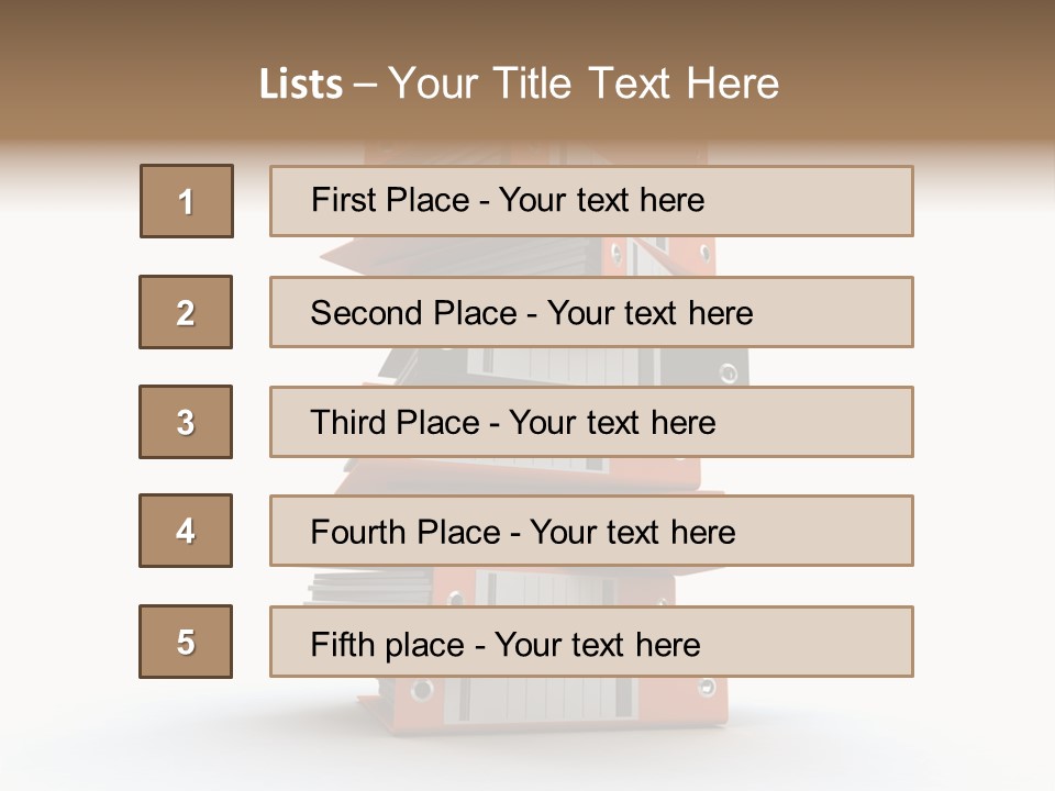 Report Organize Stationary PowerPoint Template