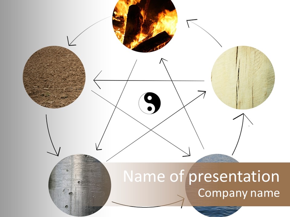 Five Elements Isolated Element PowerPoint Template