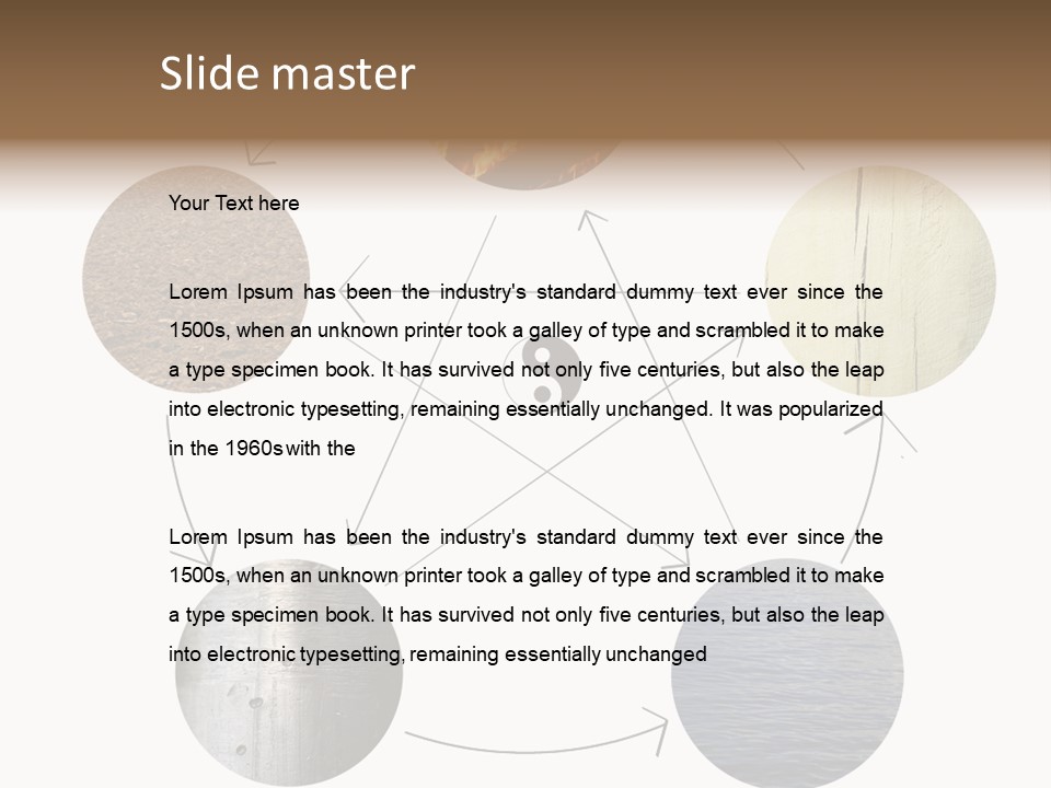 Five Elements Isolated Element PowerPoint Template