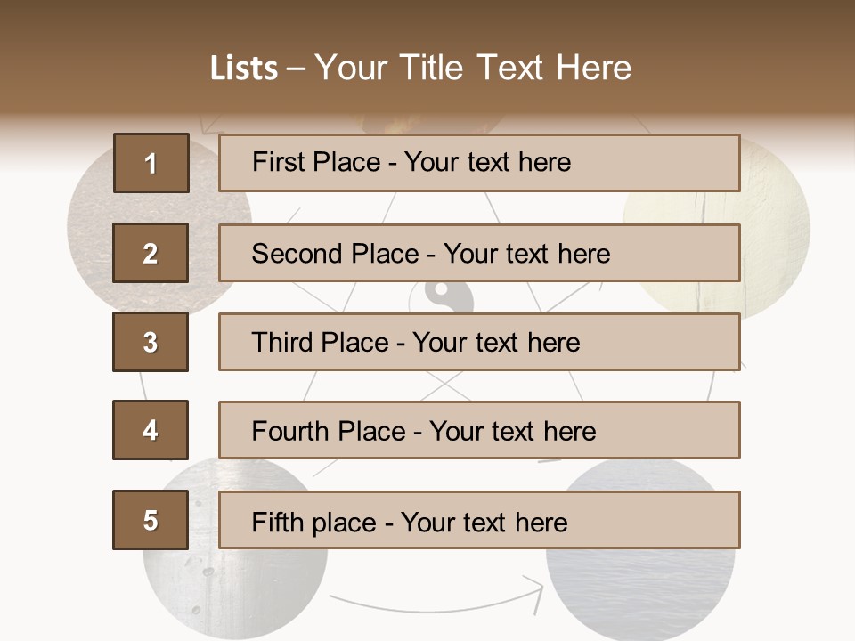 Five Elements Isolated Element PowerPoint Template