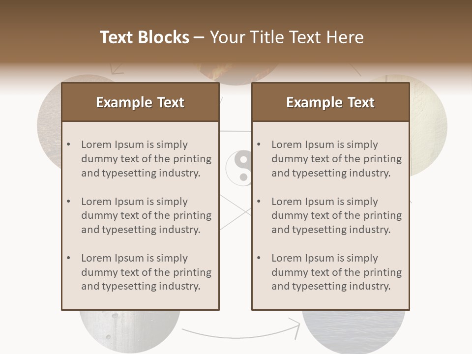 Five Elements Isolated Element PowerPoint Template