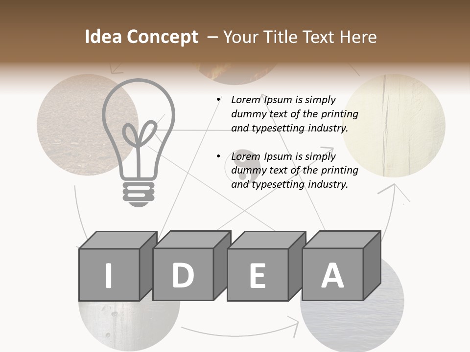 Five Elements Isolated Element PowerPoint Template