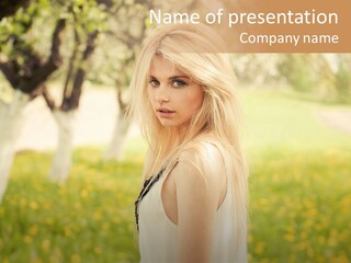 Skin Fresh Blonde PowerPoint Template