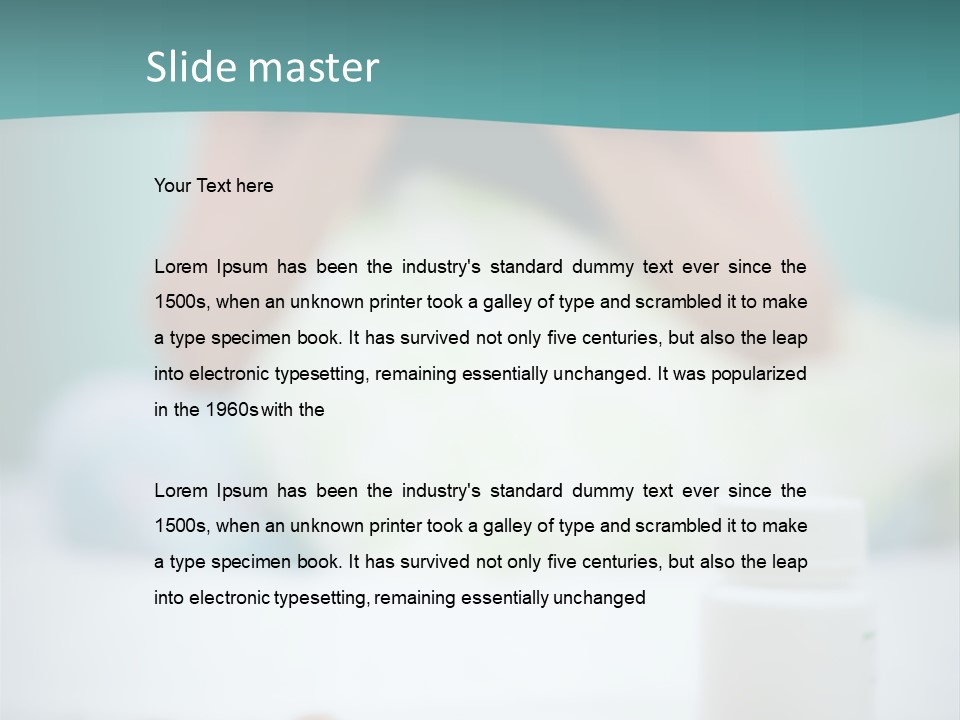 Patient Bed Young PowerPoint Template