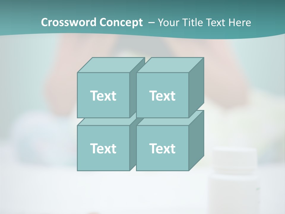 Patient Bed Young PowerPoint Template