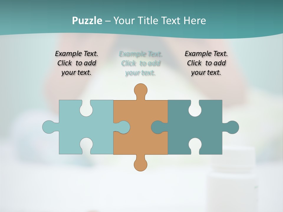 Patient Bed Young PowerPoint Template