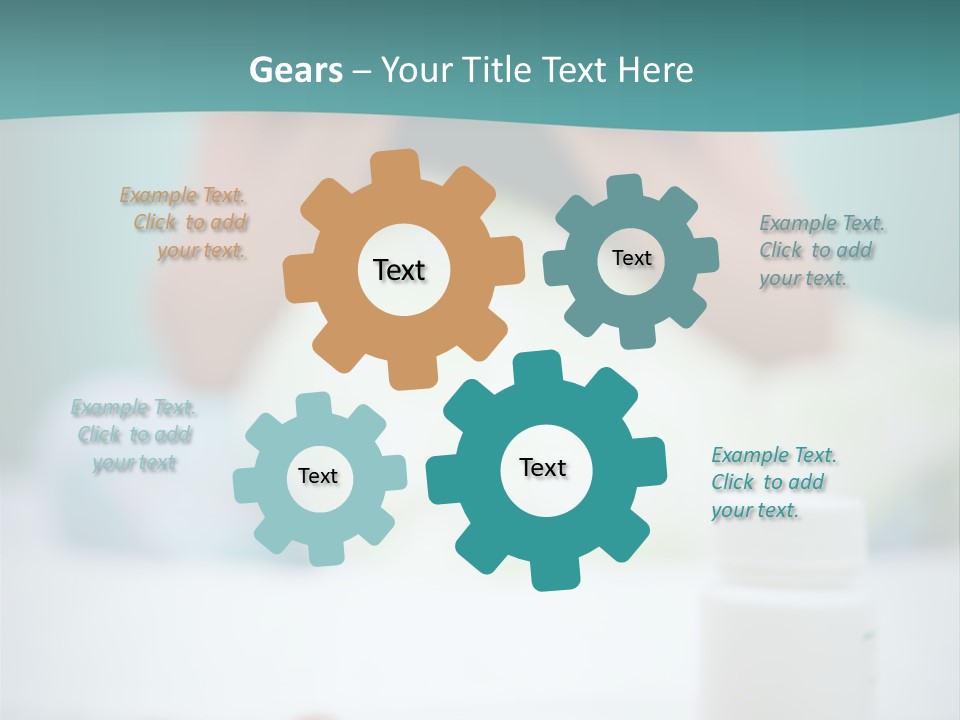 Patient Bed Young PowerPoint Template