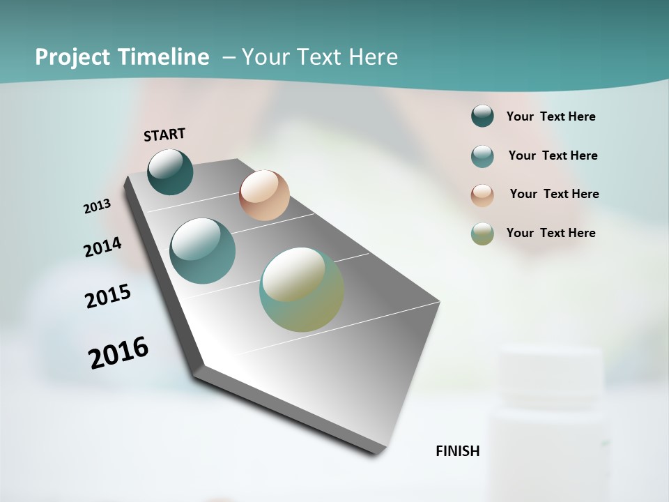 Patient Bed Young PowerPoint Template