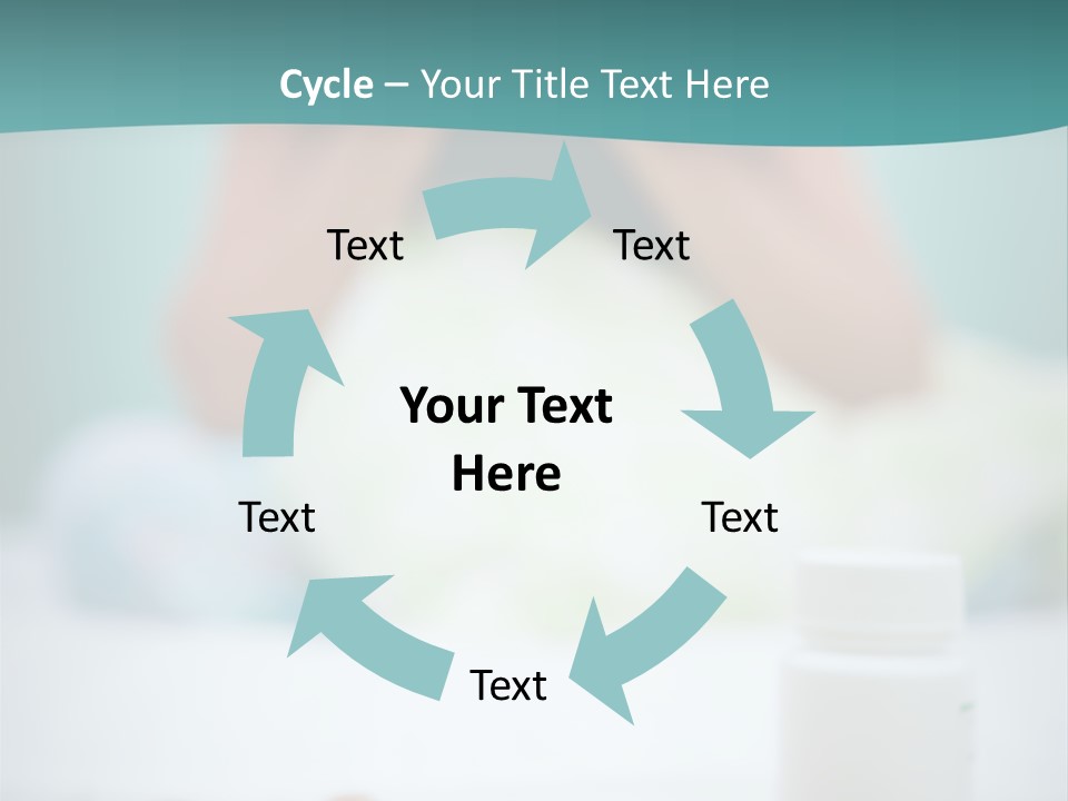 Patient Bed Young PowerPoint Template