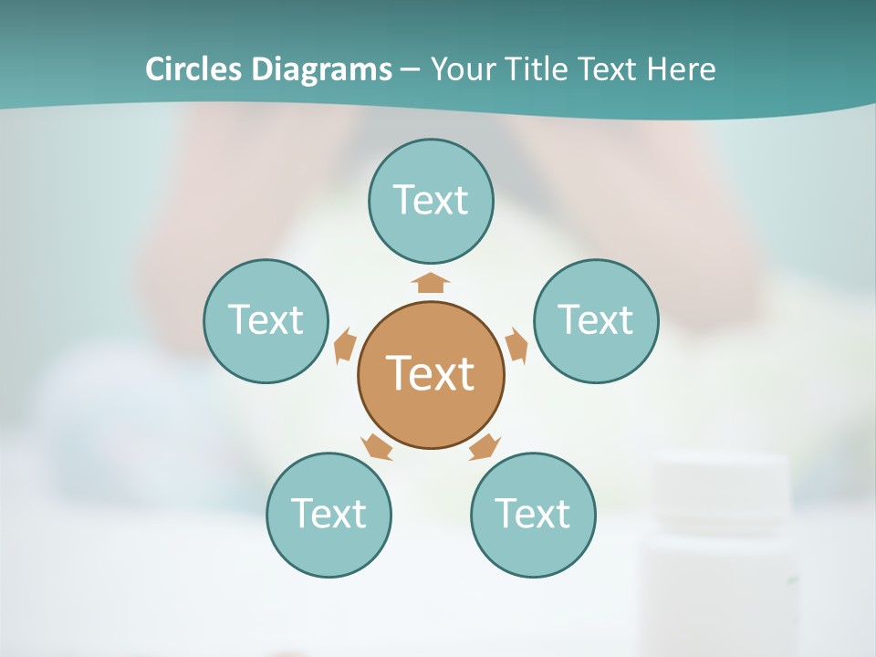 Patient Bed Young PowerPoint Template