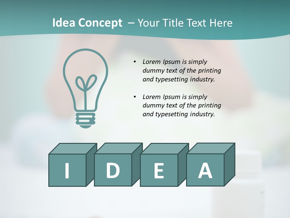 Patient Bed Young PowerPoint Template