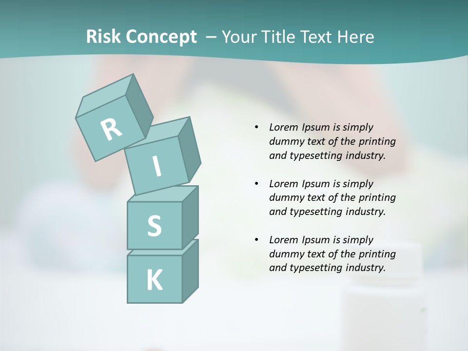 Patient Bed Young PowerPoint Template