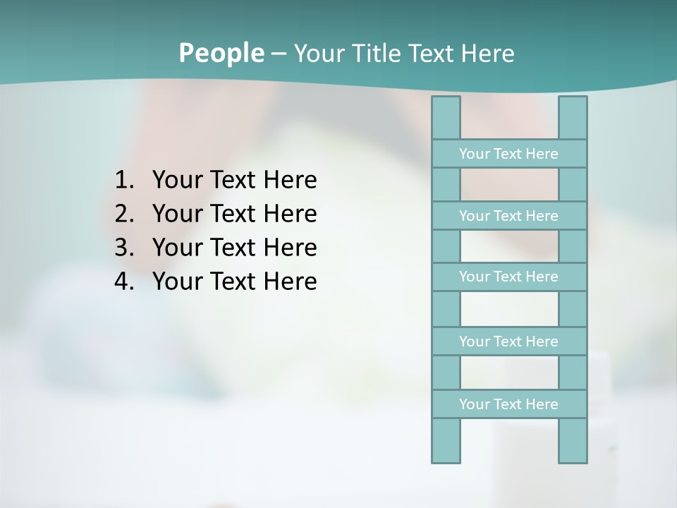 Patient Bed Young PowerPoint Template