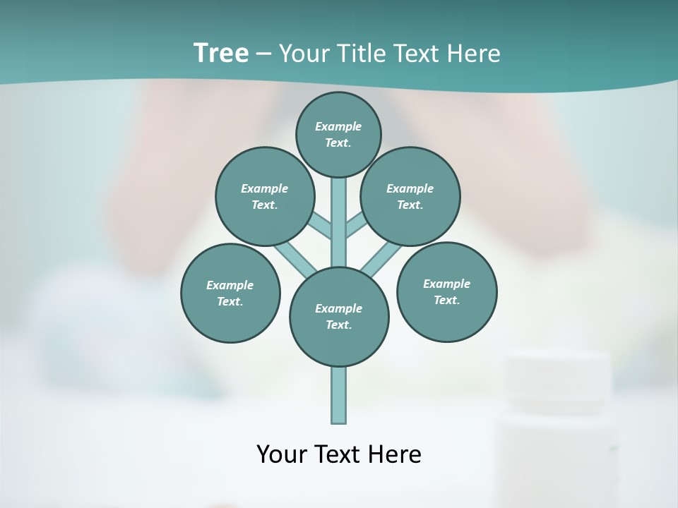 Patient Bed Young PowerPoint Template