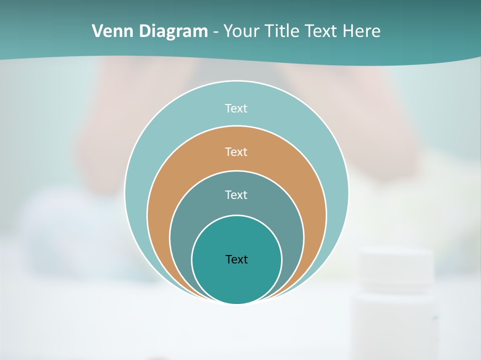 Patient Bed Young PowerPoint Template