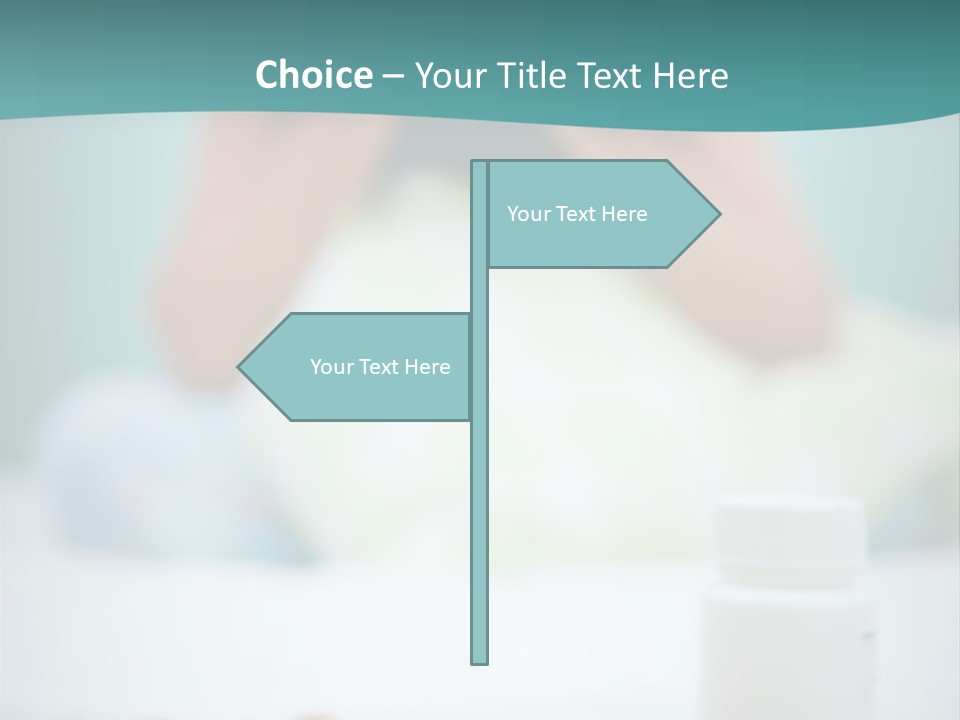 Patient Bed Young PowerPoint Template