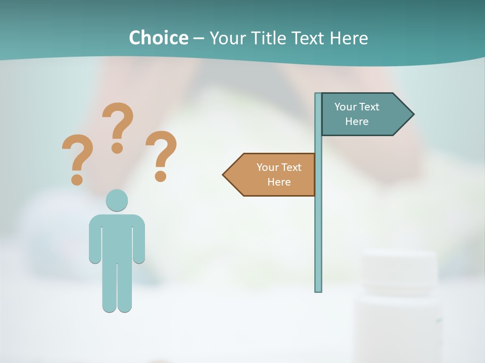 Patient Bed Young PowerPoint Template
