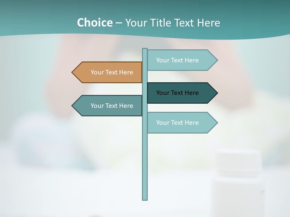 Patient Bed Young PowerPoint Template